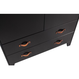 Aufbewahrungsschrank Dian Kiefer schwarz | dezain.de