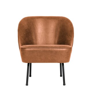 Cocktailsessel Vogue Kunstleder cognac