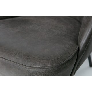 Cocktailsessel Vogue Kunstleder schwarz