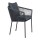 Gartenstühle 4er-Set Salerno dunkelgrau/schwarz